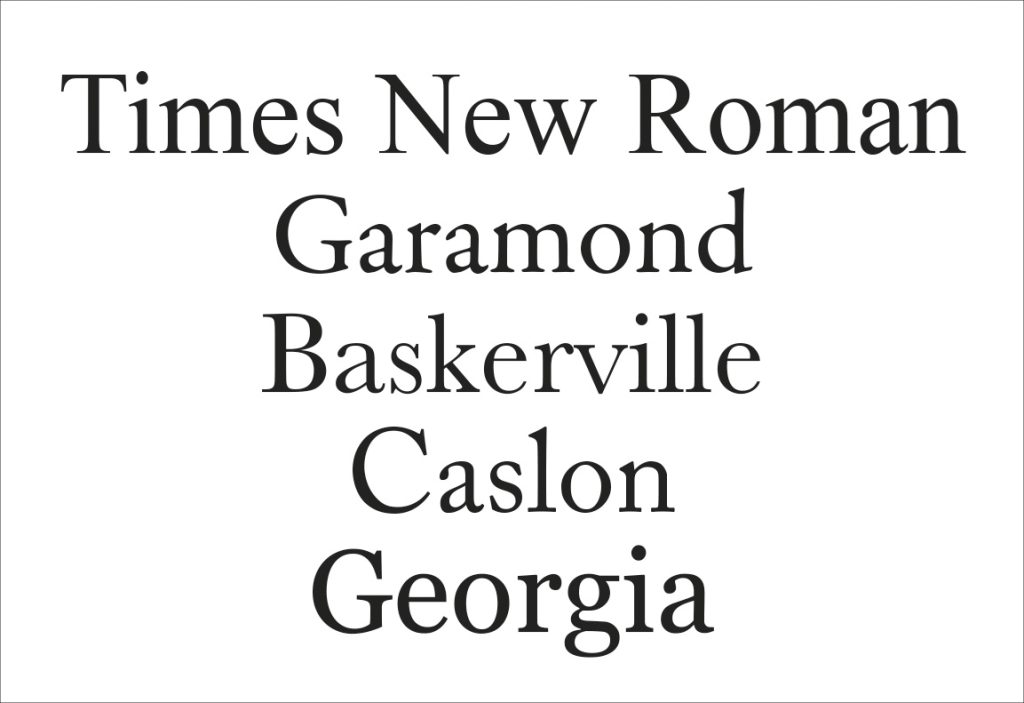 Serif font